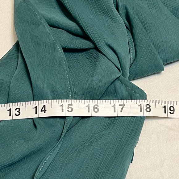 NWT ASOS Women's Cocktail Dress Green Pleated Skirt Fluttered Sleeve Size 8 - Picture 7 of 11